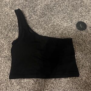 Black One-Shoulder Top